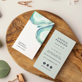 Tarjeta De Visita Geode de Seaglass | Medios sociales verticales