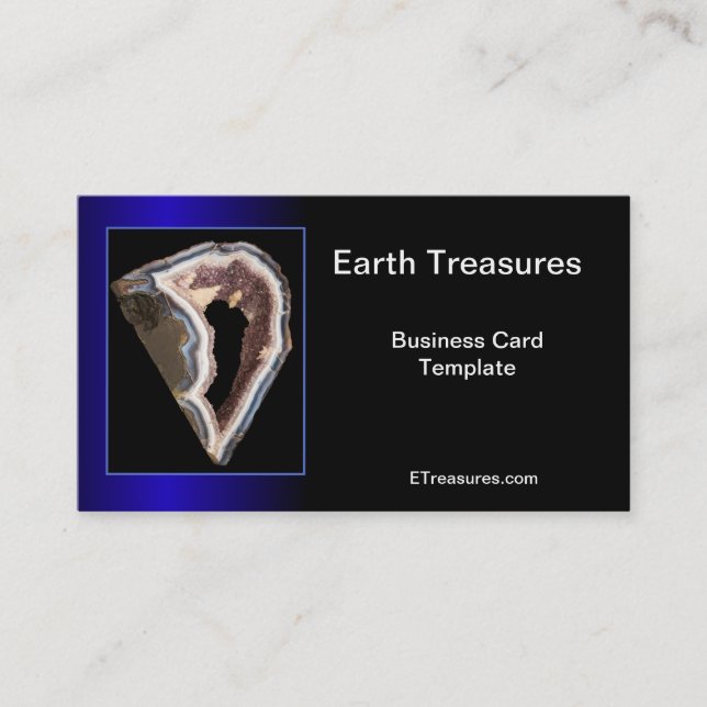 Tarjeta De Visita Geode Minerals Agates Crystals (Anverso)