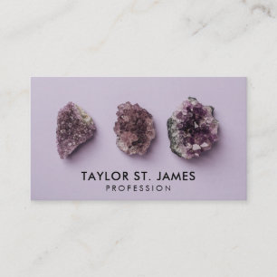 Tarjeta De Visita Geode púrpura Crystal Moderno