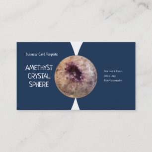 Tarjeta De Visita Geode Sphere Amethyst Crystal