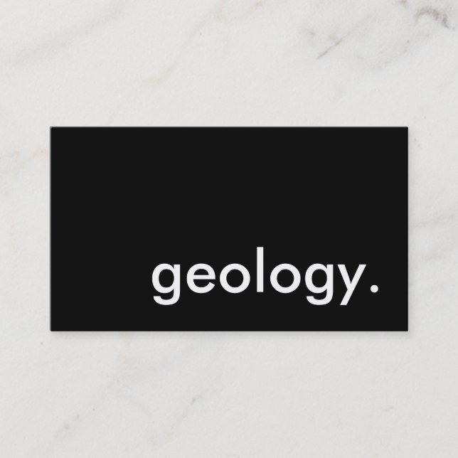 Tarjeta De Visita geología. (Anverso)
