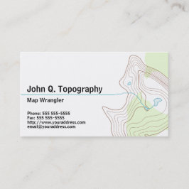 Tarjeta De Visita Geólogo, Cartografo Topográfico Mapa personal
