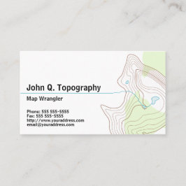 Tarjeta De Visita Geólogo, Cartografo Topográfico Mapa personal