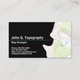 Tarjeta De Visita Geólogo, Cartografo Topográfico Mapa personal
