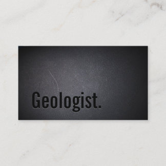 Tarjeta De Visita Geólogo Minimalista negro profesional