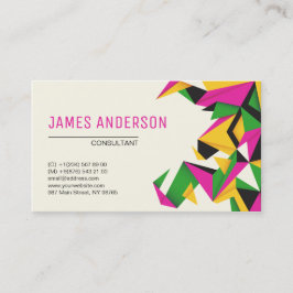 Tarjeta De Visita Geometría de colores modernos Resumen Profesional