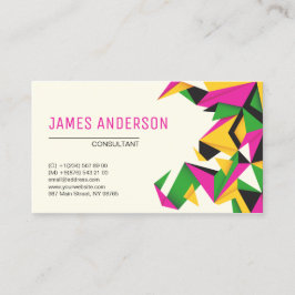 Tarjeta De Visita Geometría de colores modernos Resumen Profesional