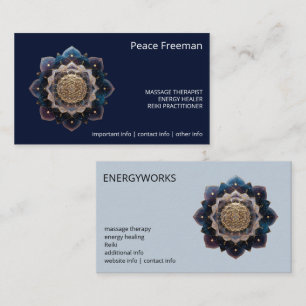 Tarjeta De Visita Geometría de Starseed   Diseño de Mandala