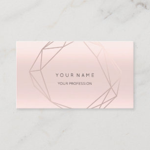 Tarjeta De Visita Geometría De Vip De Marco De Diamante Rosa Rosa