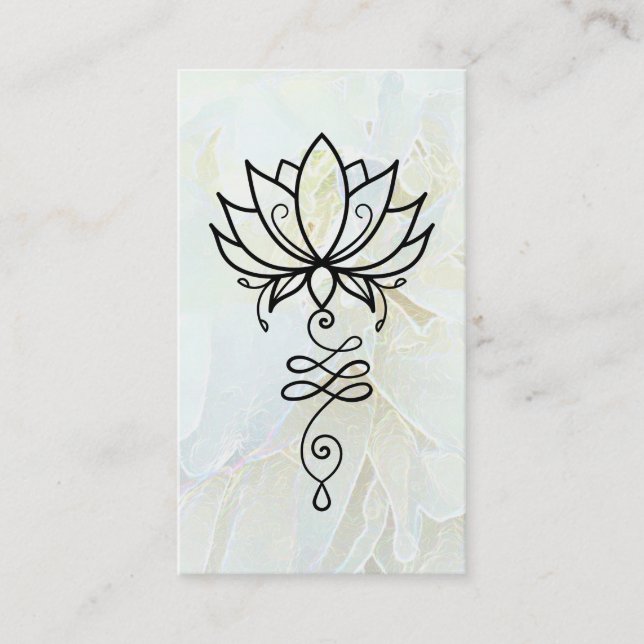 Tarjeta De Visita *~* Geometría sagrada de Lotus Ombre Reiki Nirvana (Anverso)