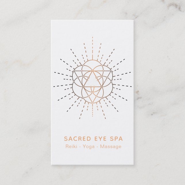 Tarjeta De Visita ~ Geometría sagrada del chamán Alquimia mística có (Anverso)