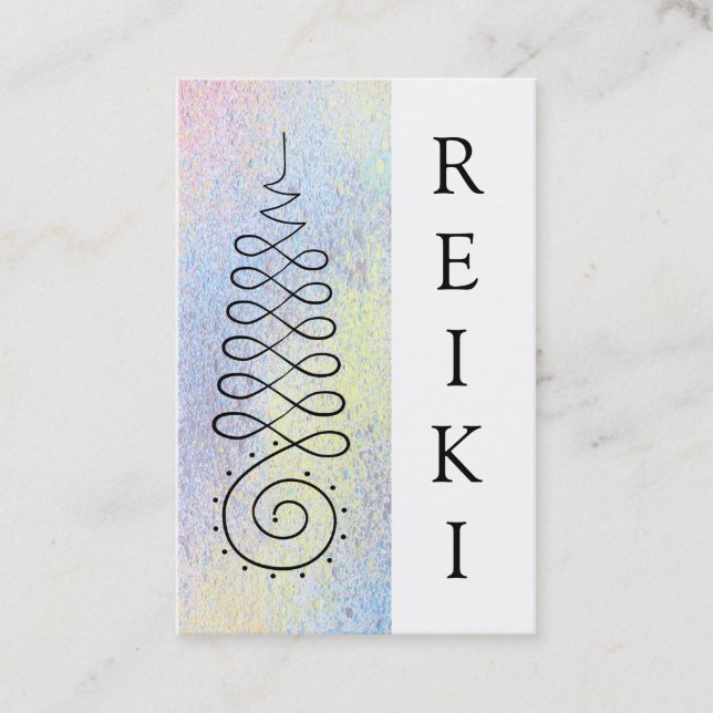 Tarjeta De Visita Geometría sagrada del médico o del amo de Reiki (Anverso)