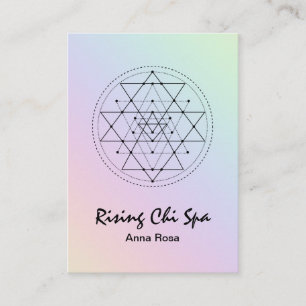 Tarjeta De Visita *~* Geometría sagrada del Pastel de arcoiris de Re
