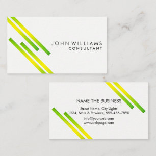 Tarjeta De Visita Geometric Modern Nature Green Professional
