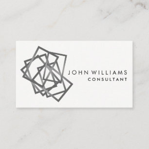 Tarjeta De Visita Geometric Modern Squares Profesionales Arte Negro