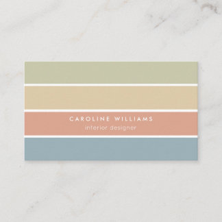 Tarjeta De Visita Geometric retro color design modern minimalist