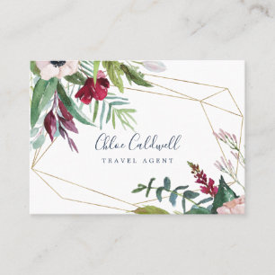 Tarjeta de visita geométrica de brisa tropical