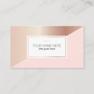Tarjeta de visita geométrica de Rosegold MistyRos
