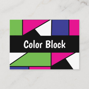 Tarjeta De Visita Geométrica del bloque de color