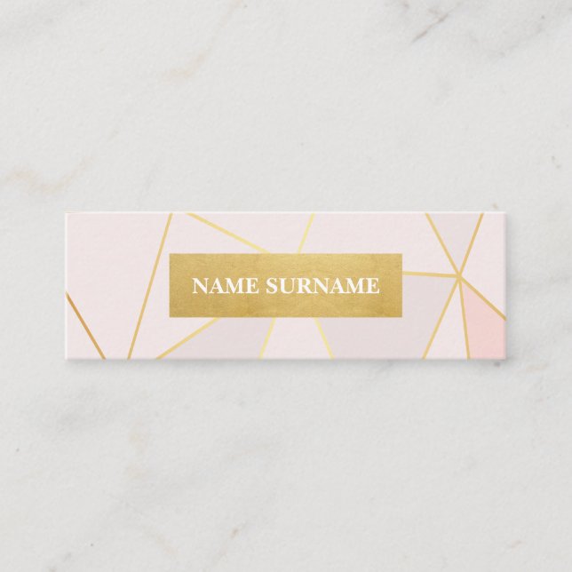 Tarjeta de visita geométrica del rosa en colores (Anverso)