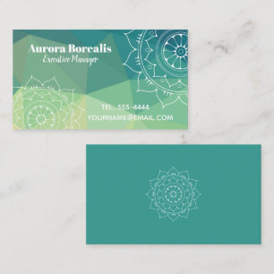 Tarjeta de visita geométrica inspiradora Mandala