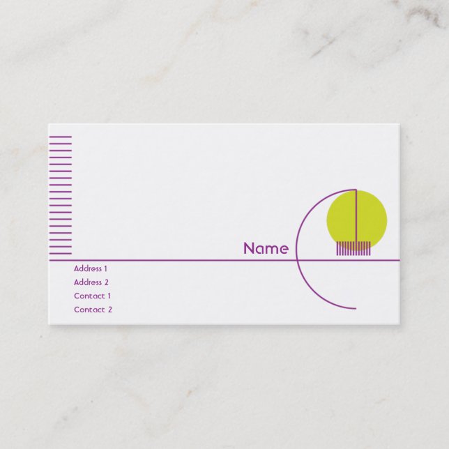 Tarjeta De Visita Geométrico amarillo - Busihness (Anverso)