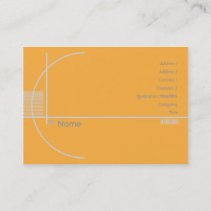 Tarjeta De Visita Geométrico anaranjado - rechoncho