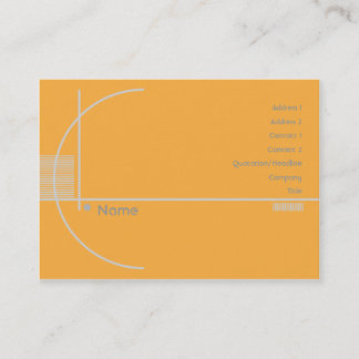 Tarjeta De Visita Geométrico anaranjado - rechoncho