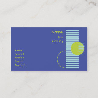Tarjeta De Visita Geométrico azul - negocio