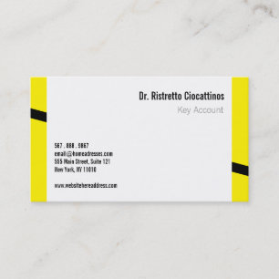 Tarjeta De Visita Geométrico con amarillo