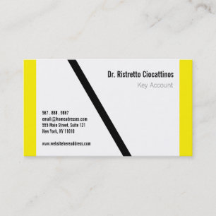 Tarjeta De Visita Geométrico con amarillo