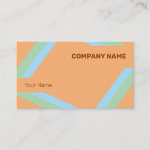 Tarjeta De Visita Geométrico de los colores del pastel moderado