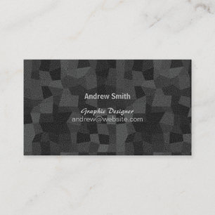 Tarjeta De Visita Geométrico de resumen negro y gris moderno