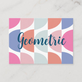 Tarjeta De Visita Geométrico de semicírculo geométrico de color geom