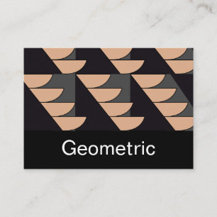 Tarjeta De Visita Geométrico de triángulo semi circulo