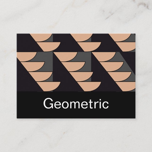 Tarjeta De Visita Geométrico de triángulo semi circulo (Anverso)