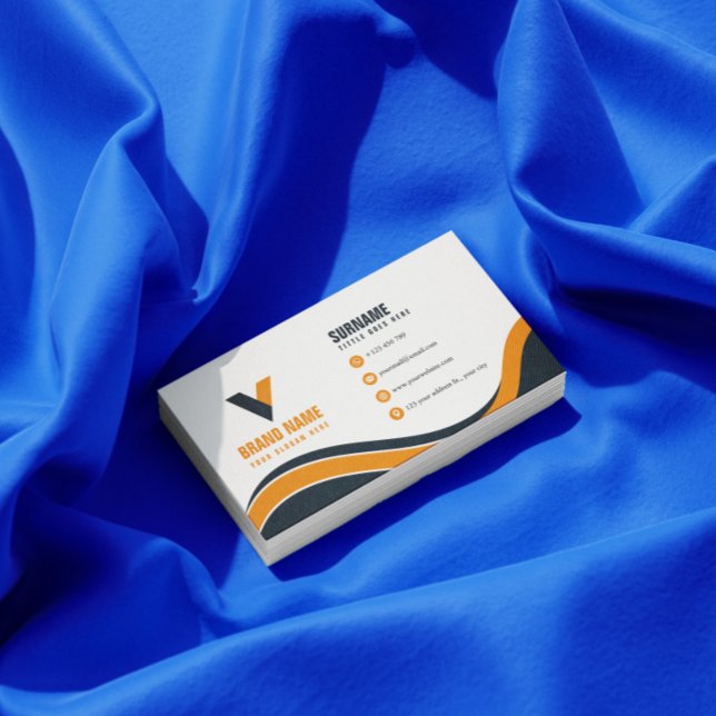 Tarjeta De Visita Geométrico elegante moderno (Subido por el creador)