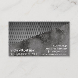 Tarjeta De Visita Geométrico metálico   Mármol