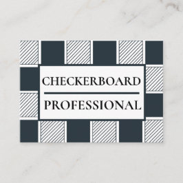 Tarjeta De Visita Geométrico moderno de tablero de ajedrez