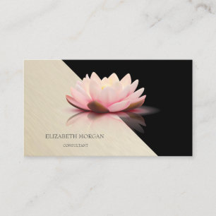 Tarjeta De Visita Geométrico moderno, Lotus elegante y elegante