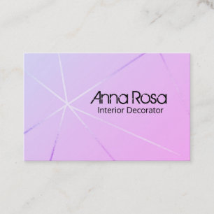 Tarjeta De Visita Geométrico moderno rosado azul subió *~* del