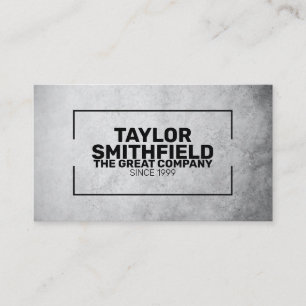 Tarjeta De Visita Geométrico Profesional Moderno Gris De Hormigón