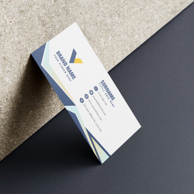 Tarjeta De Visita Geométrico simple y elegante (Subido por el creador)