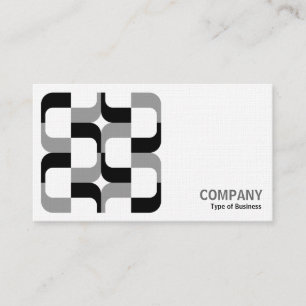 Tarjeta De Visita Geometropolis - 020614 - Negro y gris (línea)