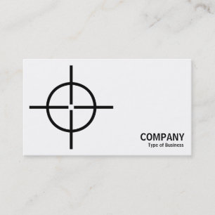 Tarjeta De Visita Geometropolis - Crosshaires redondos - Negro