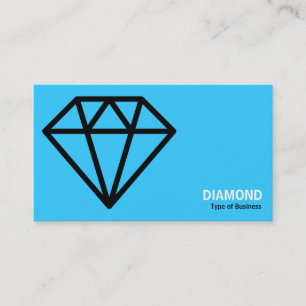 Tarjeta De Visita Geometropolis - Diamante - Negro sobre el cielo az