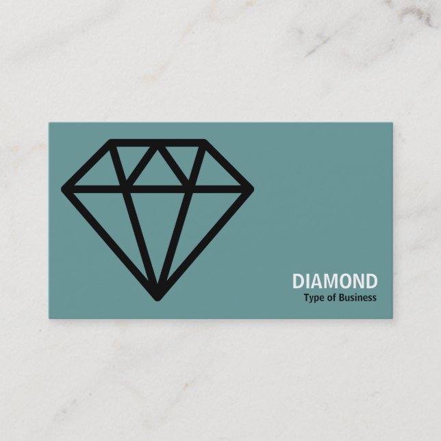 Tarjeta De Visita Geometropolis - Diamante - Negro sobre el verde de (Anverso)