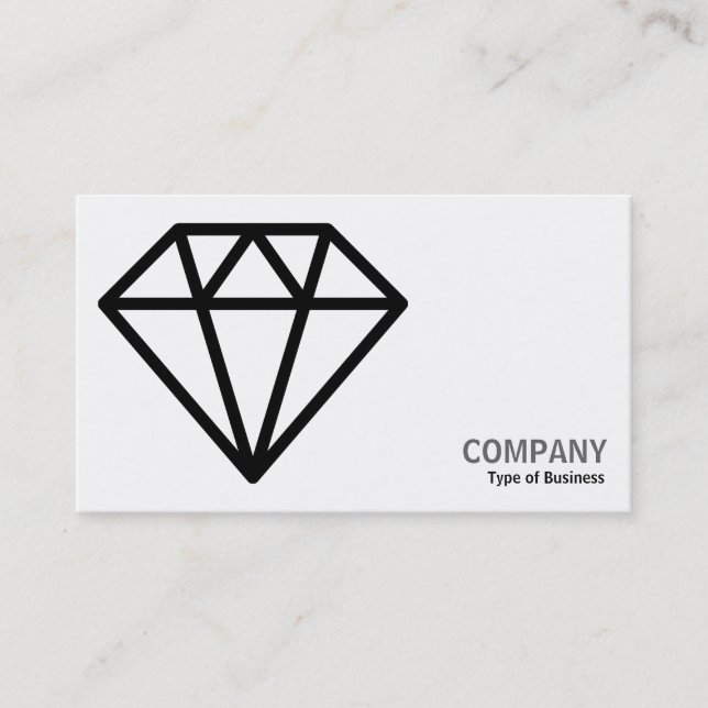 Tarjeta De Visita Geometropolis - Diamante simple - Negro (Anverso)