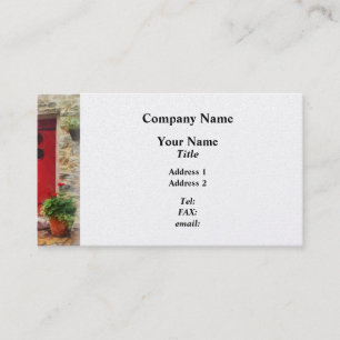 Tarjeta De Visita Geranios por la puerta roja