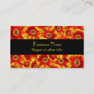 Tarjeta De Visita Gerbera Daisies, amarilla y Naranja